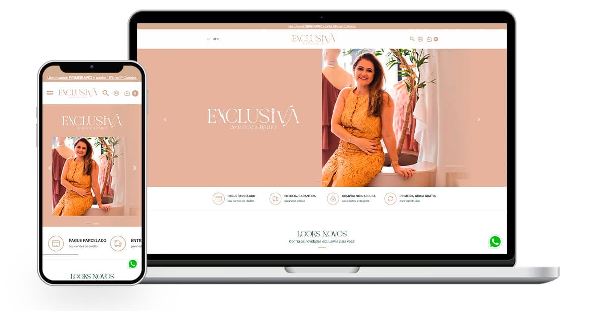 Exclusiva by Renata Dario - Implantação de Ecommerce - Loja Virtual - Plataforma Bagy