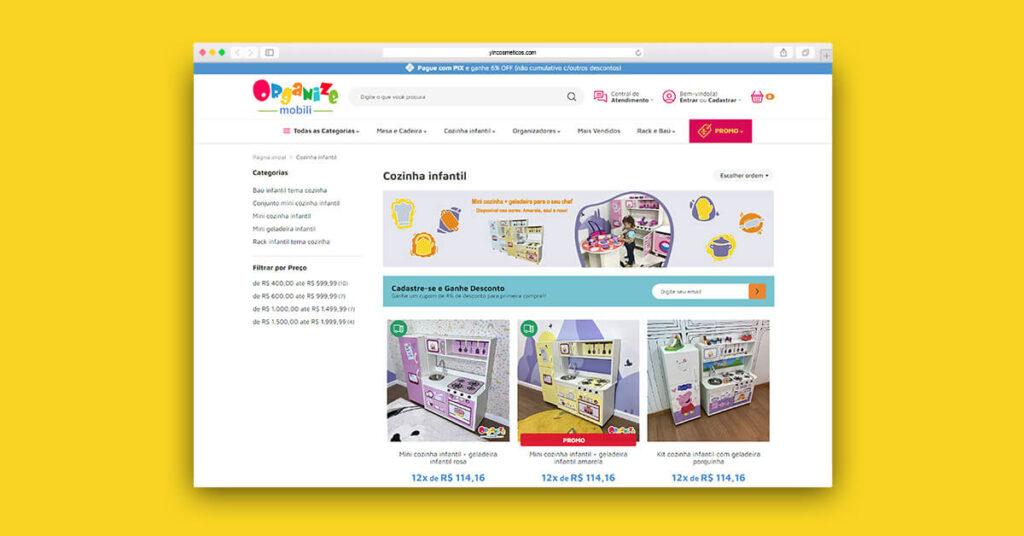 organize-mobili-ecommerce4 Organize Mobili Móveis Infantil - Ecommerce, Loja Virtual, Vender Online, Criar loja virtual - MídiaMatic Agência de Marketing Digital