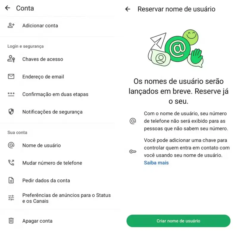 nome de usuário do whatsapp